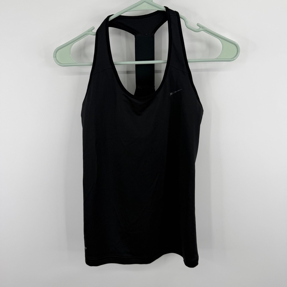 Nike Tank Top Womens‎ Medium Black Dri-Fit JDI Racerback Activewear
